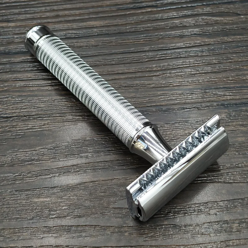 dscosmetic safety razor for men double edge blade razor head classic copper metal Barber