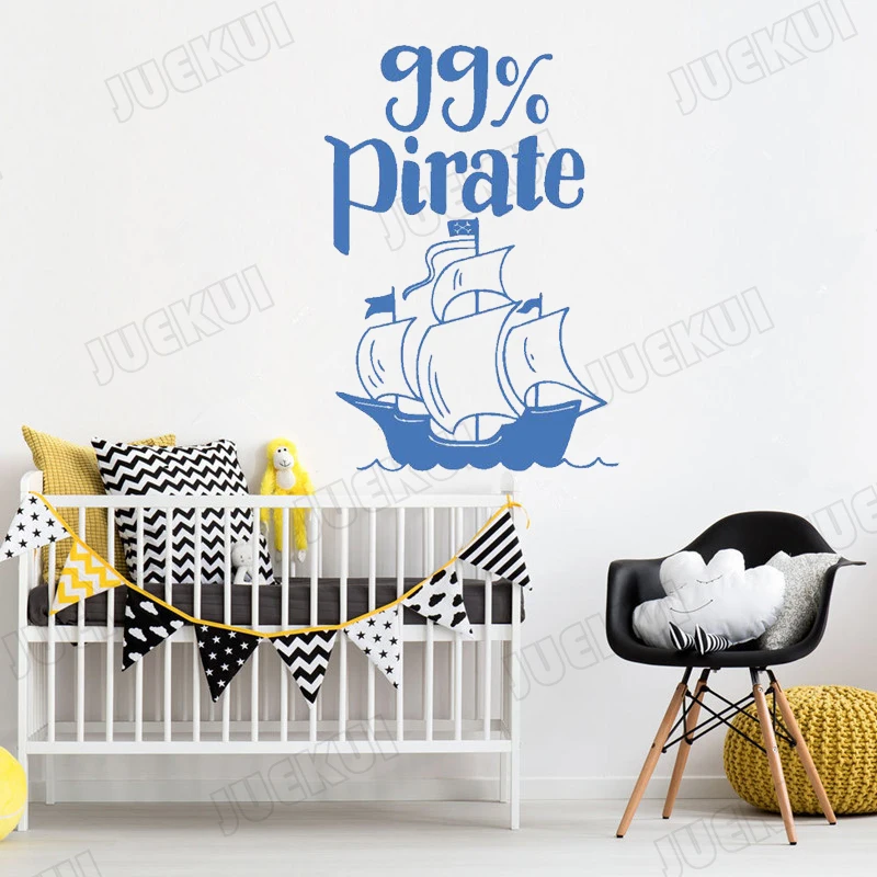 Us 6 45 25 Off 99 Pirate Wall Decal Boys Rooms Nursery Baby Bedroom Wall Sticker Vinyl Wall Decor Murals Home Decoration Decor B121 In Wall