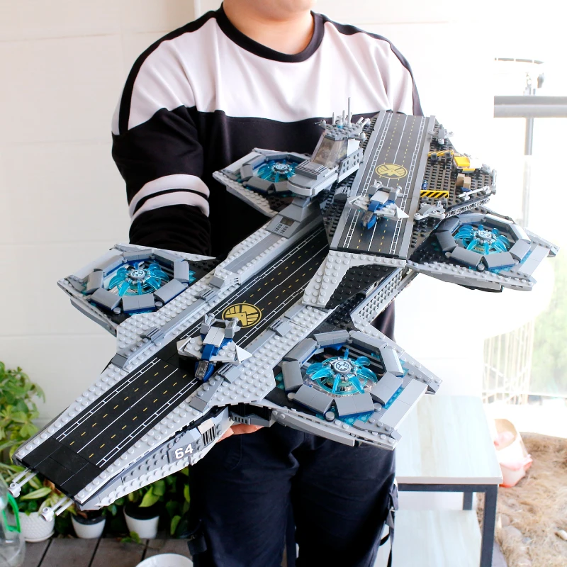 

H&HXY IN STOCK SY1189 2996pcs Super Heroes Helicarr marvel SHIELD Helicarrier 76042 07043 Model Building Kits Blocks Bricks Toys