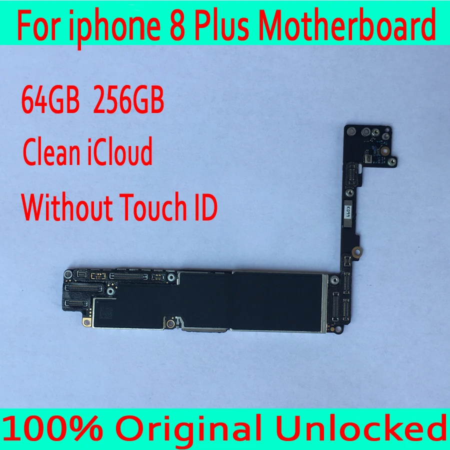 

with Clean iCloud for iphone 8 Plus Motherboard, 100% Original unlocked for iphone 8 Plus 8P Circuit board without Touch ID