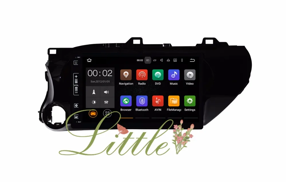Автомобильный большой экран без DVD плеера Авторадио для Toyota Hilux 2016 2017 2018 GPS