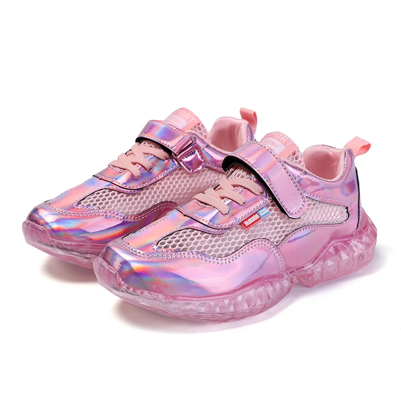 

COZULMA Girls Colorful Breathable Air Mesh Sneakers Kids Shoes Children Non-slip Sole Sports Shoes Size 26-36