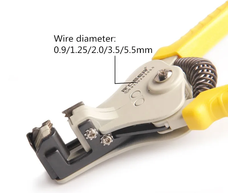 Rdeer Провода зачистки Щипцы для наращивания волос автоматический цинковый сплав 0.9/1.25/2.0/3.5/5.5 мм кабель Провода для стриптиза обжимной