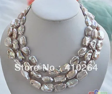 $ Wholesale_jewelry_wig бесплатная доставка 3 ряда 20 мм Лавандовое барокко KESHI REBORN biwa