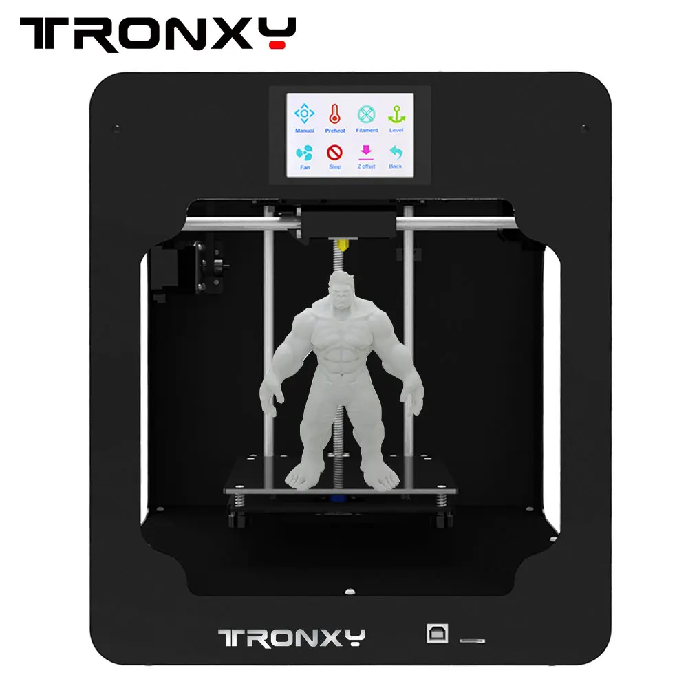 buy Hot sale Tronxy C2 3D printer with Touch Screen for Kids Education Full Metal Handy 3d Machine 0.25kg PLA Filament as gift