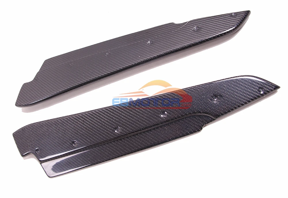 ebmotor-com Real Carbon fiber Rear Bumper Side Splitter Spoiler EXTENSIONS 1pair for BMW E92 E93 2D M3 Model 08-13  4