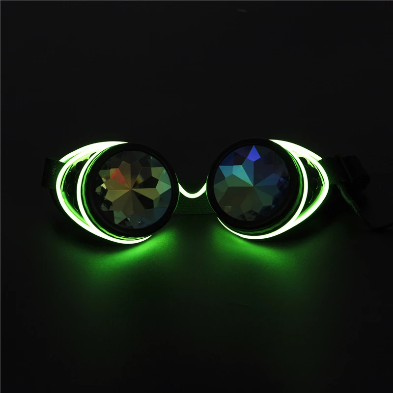 C. F. GOGGLE стимпанк очки сварочные светящиеся панк очки Ретро готический калейдоскоп красочные линзы косплей-очки