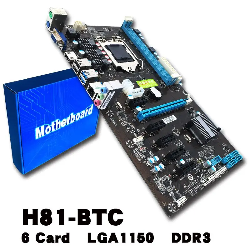 

H81 BTC CPU Interface LGA 1150 DDR3 Board Desktop Computer Motherboard 2 Channel Mainboard High Performance Computer Accessories