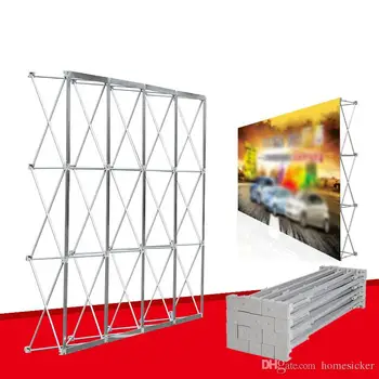 

Portable Wedding Flower Wall Frame Aluminum Alloy Foldable Stand Outdoor Display Advertising Exhibition Concert Background Plate