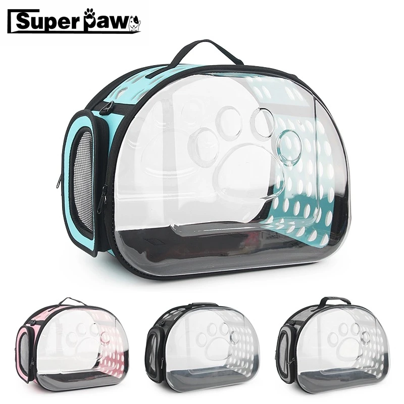 

Transparent Cat Dog Carrier Bag Breathable Pet Travel Handbag Foldable Outdoor Shoulder Bags Portable Puppy Carrying Bags TDB01