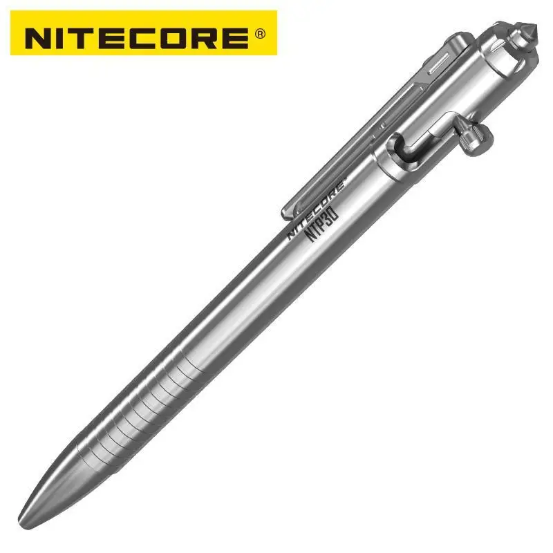 US $106.21 NEW Nitecore NTP30 Bolt Action Tactical Pen SelfDefense Titanium Alloy Tools Ergonomically Tungsten Steel Tapered Tip