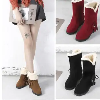 

2018 new warm booties Martin boots cotton shoes Wild Roman boots Student shoes