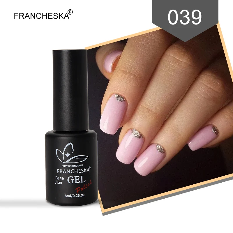 Francheska 8 мл УФ-гель для ногтей Цветной Гель-лак замачиваемый УФ светодиодный лак для ногтей Полупостоянный все для маникюра Гель-лак - Цвет: FR039