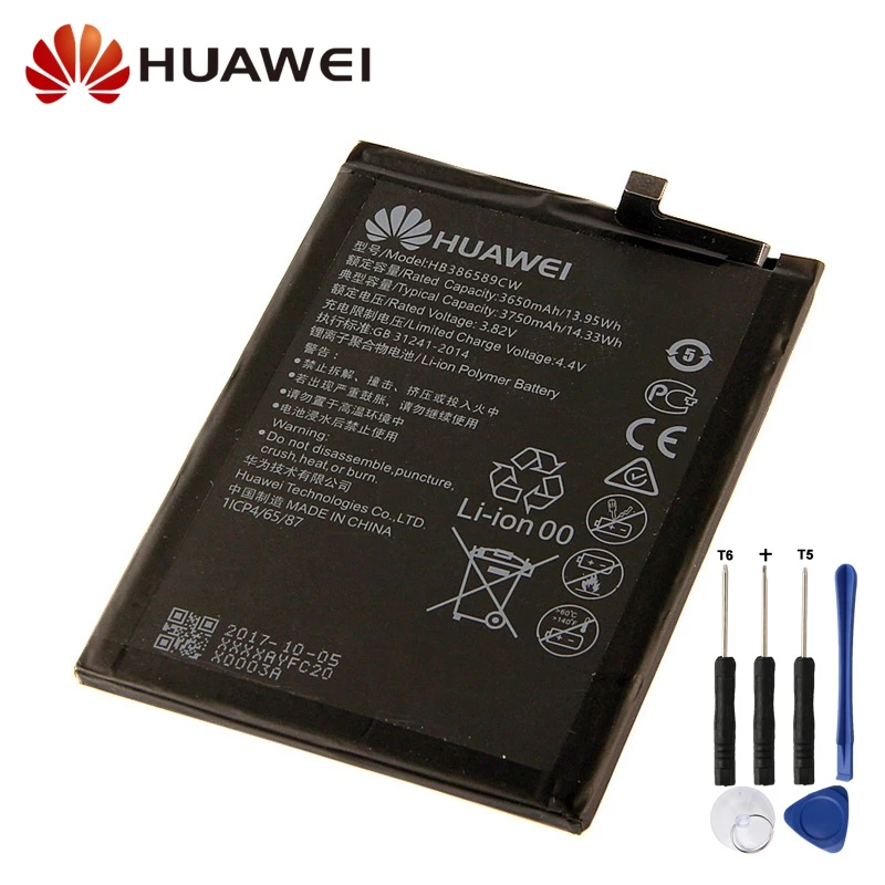 

Original Replacement Battery For Huawei Honor 8X P10 plus VKY-AL00 Mate20 Lite Nova3 Honor Play Nova 4 HB386589CW 3750mAh