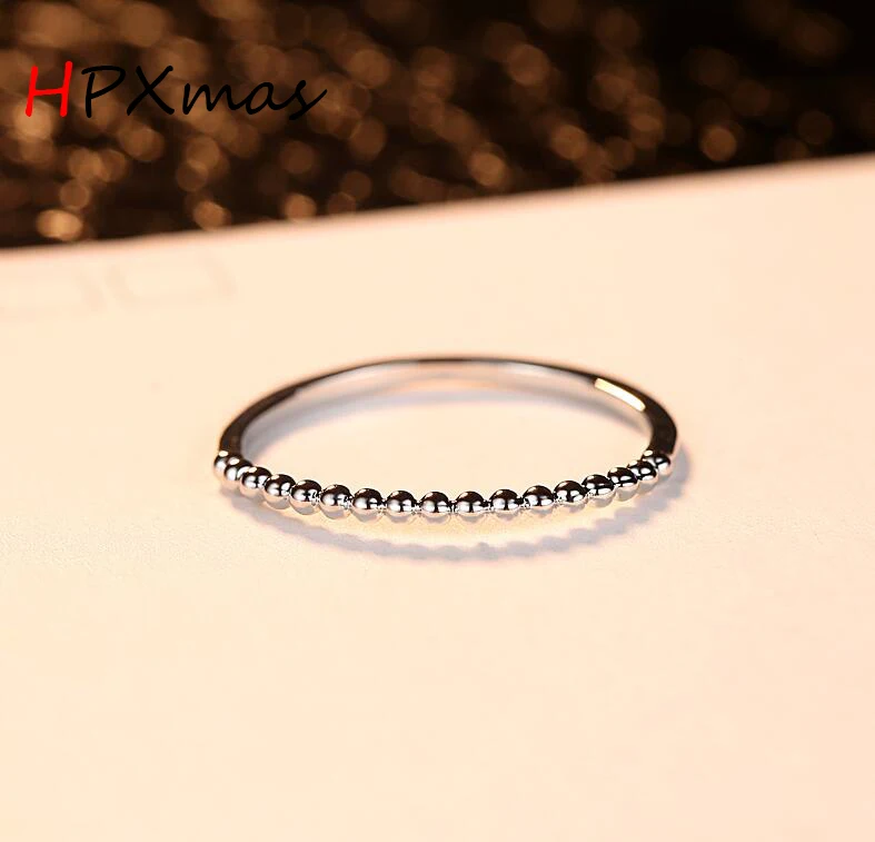 

HPXmas Classic small pinky finger stainless steel ring for Women Females Ladies Girls Kids best friends gift E08