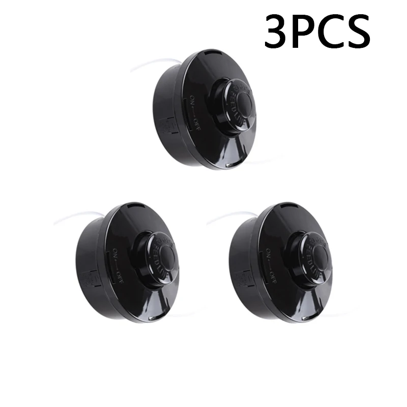 

3PCS Universal Bump Feed Trimmer Head With Spool Line For M10*1.25 Left Hand
