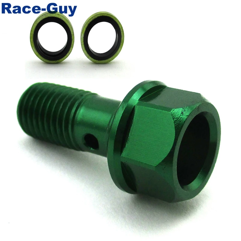 Зеленый M10x1.25 банджо болт для Pit Dirt Bike ATV Quad Go Kart мопед скутер мотоцикл тормозной