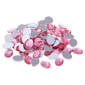 

10x14mm 1000pcs Oval Craft Art Gems Gems Flatback Earth Facets Acrylic Rhinestone Strass High Shine Nail Art Stones
