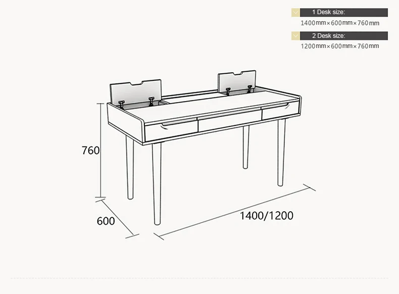 PC Desk office Computer Desk table with Multi-shelf bookcase Multifunction household Study desk fashion Laptop table furniture - Цвет: 1200