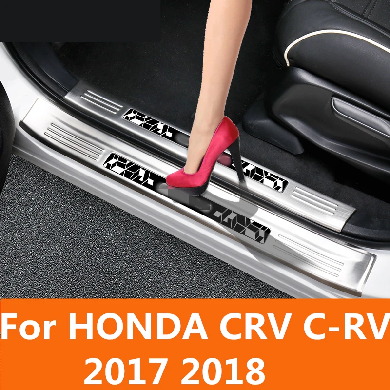 Для HONDA CRV C-RV нержавеющая сталь приветственная педаль refires порога прокладки части интерьера авто аксессуары