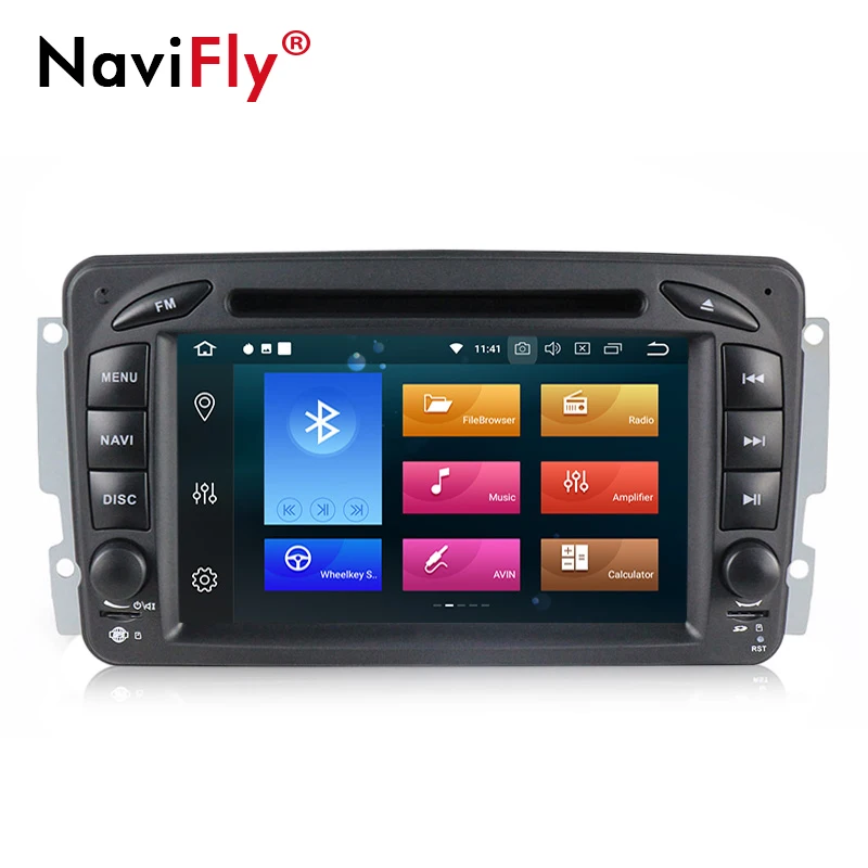 Best NaviFly 7 inch 2 din Android 8.0 car dvd radio GPS for Mercedes Benz W209/W203/W168/M/ML/W163/W463/Viano/W639/Vito/Vaneo 3