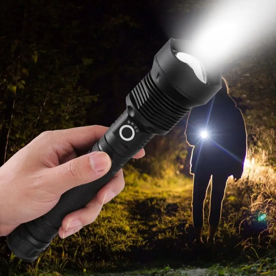 

Hunting USB Charging Outdoor LED Torch High Bright Flashlight for Camping Emergency inspection lamp