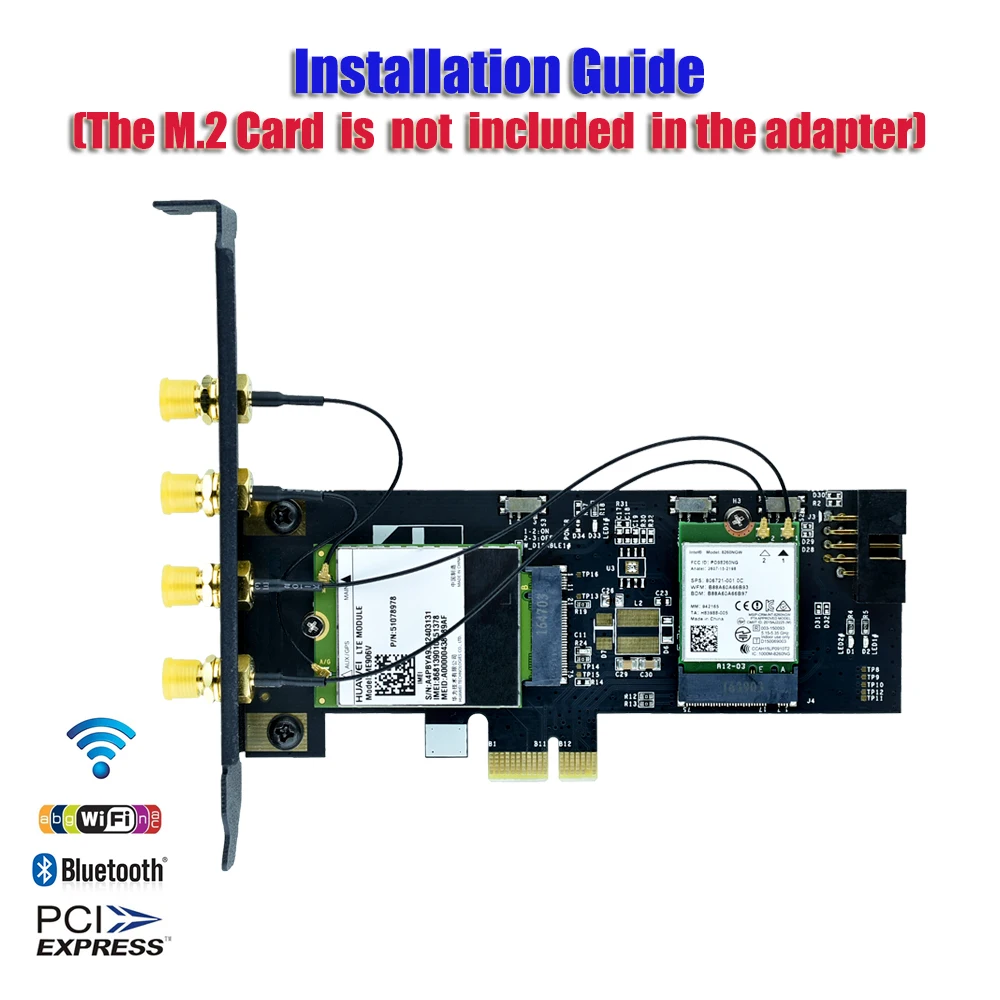 ПК Wifi адаптер NGFF M.2 ключ B и ключ A к PCIe X1 сетевая карта со слотом для sim-карты 5dBi WiFi антенна для 3g/4G модуль WiFi карта