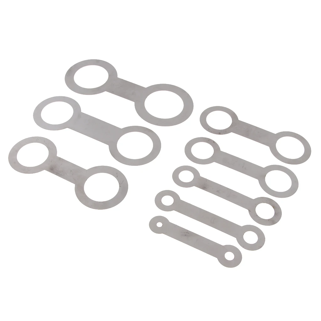 

8 Pieces Silver Saxophone Woodwind Instrument Leather Pads Repair Tools for Pad Iron