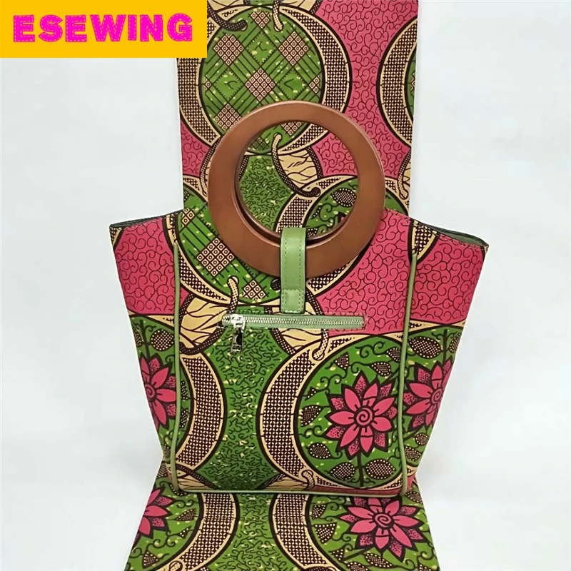 

2019 Ankara Nigerian Wax Stars Print Fabric Handbag African wax prints fabric bag and matching latest Ankara fabric wax bag sets