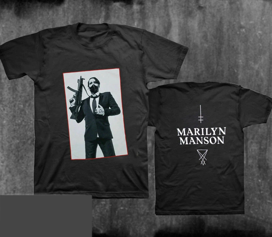 

Marilyn Manson Scarface Style 2018 Heaven Upside Down Tour 2018 T-Shirt S To 3XL Cool Slim Fit Letter Printed Top Tee T Shirt