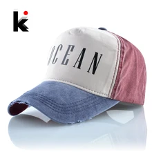 Хлопок Бейсбол кепка для женщин сезон: весна-лето бейсболка Мужская модные уличные дышащие промывают деним козырек Бейсболка для пар