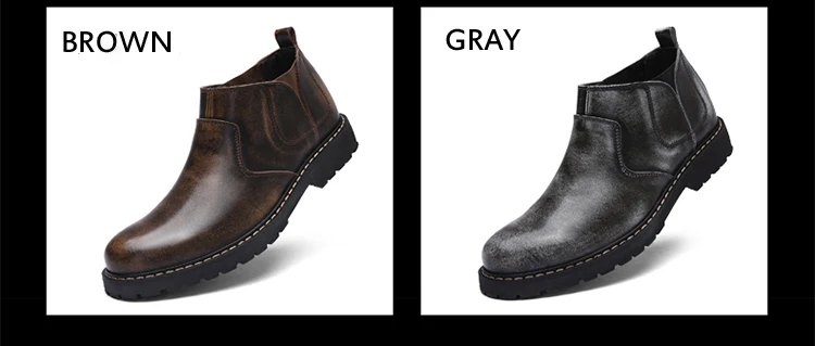 Г., новые модные мужские ботильоны теплые зимние ботинки из натуральной кожи мужская обувь ручной работы с коротким плюшем и мехом