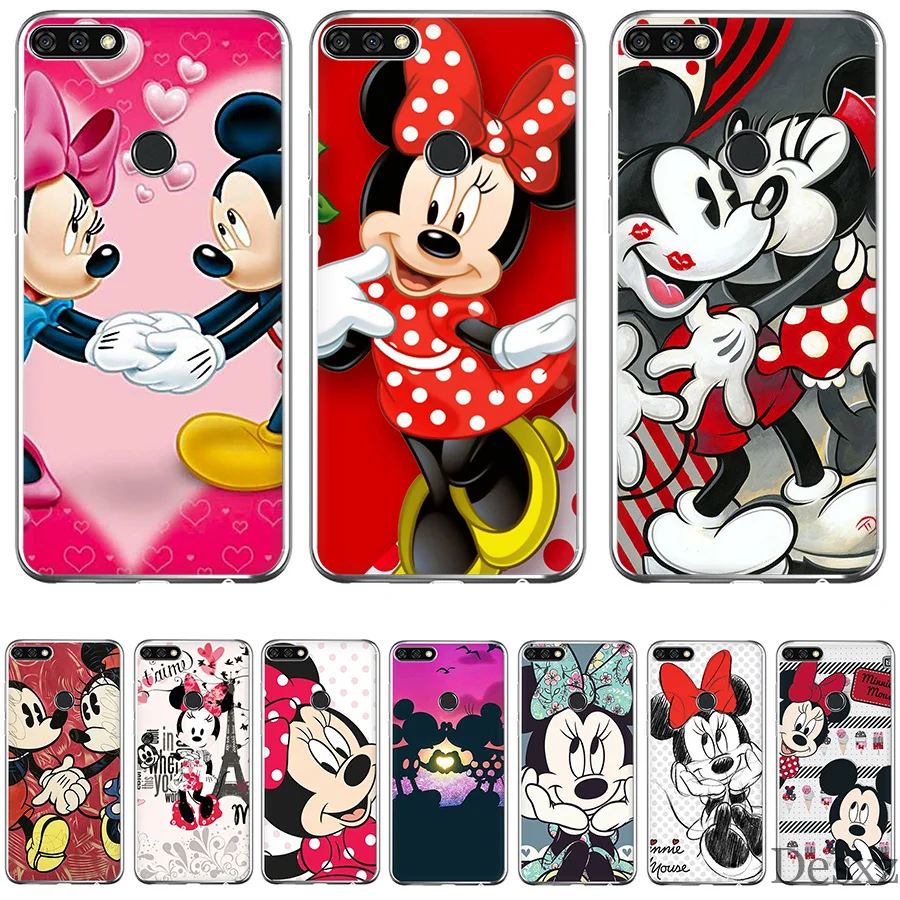 

Gerleek Mickey Minnie Case Cover For Huawei P8 P9 P10 P20 Lite Pro P Smart Shell