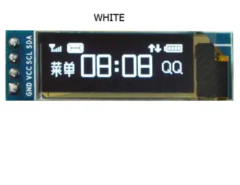 

White 0.91 Inch OLED Screen 128x32 LCD Screen Display Module For Arduino