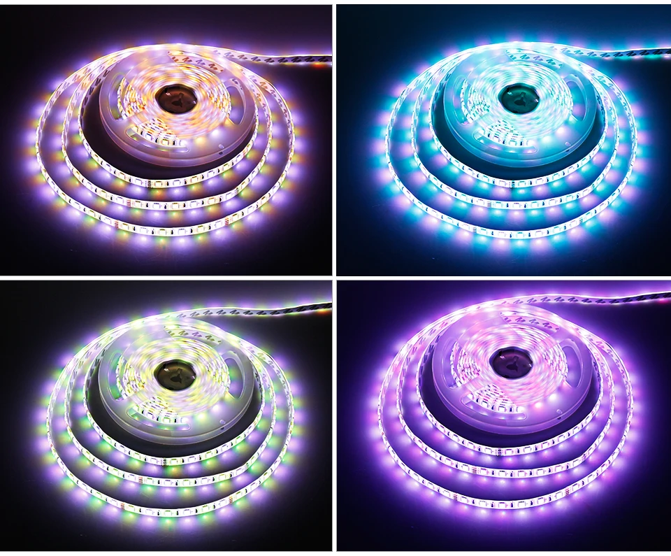 RGB Светодиодные ленты Light 5050 5 м PC ТВ освещения Декор Гибкая Fita светодиодный лампа с 24/44 кнопочный пульт 12 В 3A Питание