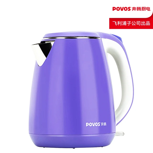 Электрический бытовой чайник 304 пищевой нержавеющей стали автоматическое отключение чайник - Цвет: purple