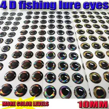 2017 NOVA 4D isca de pesca olhos mais cor de olhos de peixe tamanho: 10MM 4 papéis cor total de 308 pçs/lote