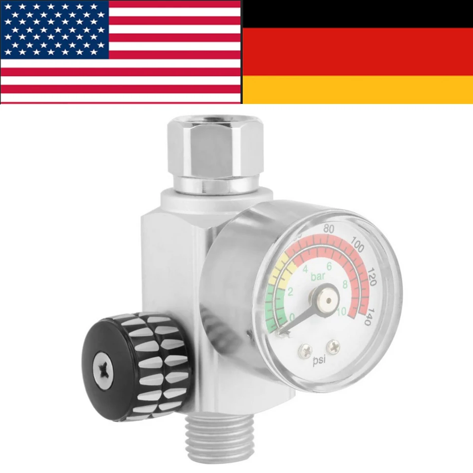 Air Pressure Regulator With Gauge Spray Gun Air Tool Accessories Spray