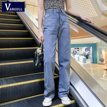 

Vangull Jean woman mom Cargo pants 2019 New Fashion Casual boyfriend jeans for women with high waist ladies denim jeans