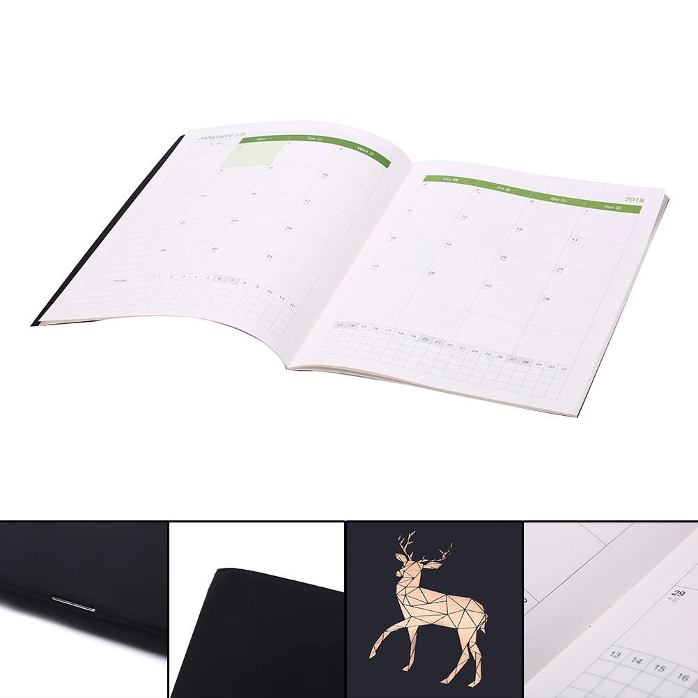 

Korean Kawaii Metallic Gilding Deer Bird Horse Schedule Monthly Planner Organizer Notebook Kawaii A4 Agendas Gifts