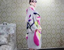 Mink fur coat long section fox fur coat long section fashion Korean version of the new 2017