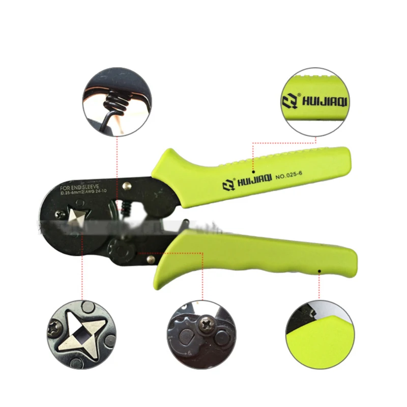 NO.025 6 Mini European Style Wire Crimping Pliers Terminal Clamp Pliers