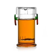 Прозрачная стеклянная чайная чашка с фильтром кунг-фу, домашняя кофейная чашка-кружка, чай большой Caneca, ручная работа, простая чашка для воды, пара QQB1168