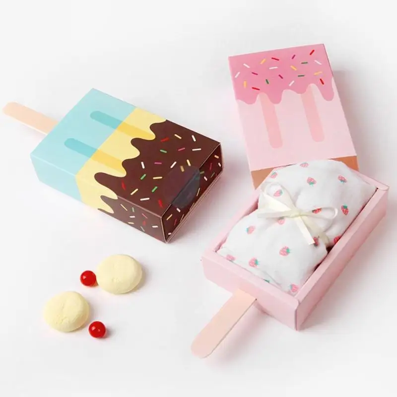 

VOILEY Moana 25Pcs/set Ice Cream Shape Cartoon Drawer Gift Boxes Baby Shower Birthday Party Candy Box Wedding Favors and Gifts,W