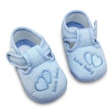 Милая детская обувь малыша первые ходоки хлопок мягкая подошва дети младенческой обувь новорожденных нескользящая обувь