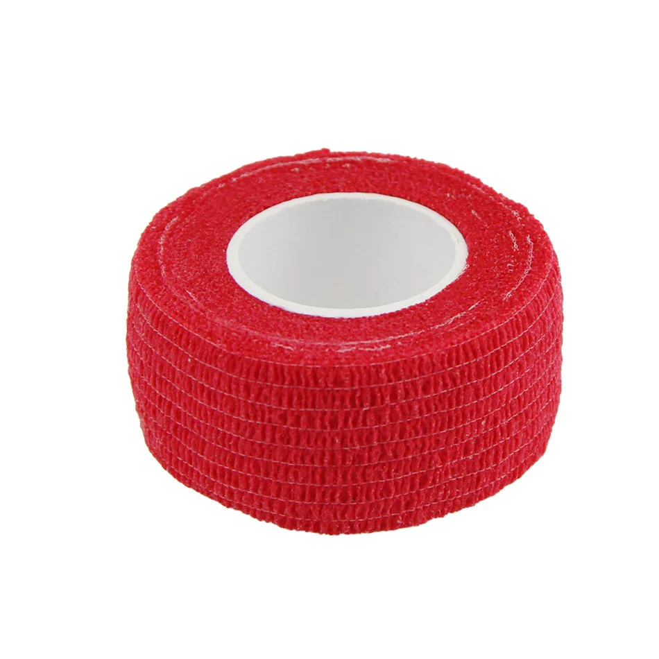 Нетканый эластичные самоклеющиеся прилипшие сплоченной Обёрточная бумага палец бинт Тендер лента - Цвет: Red