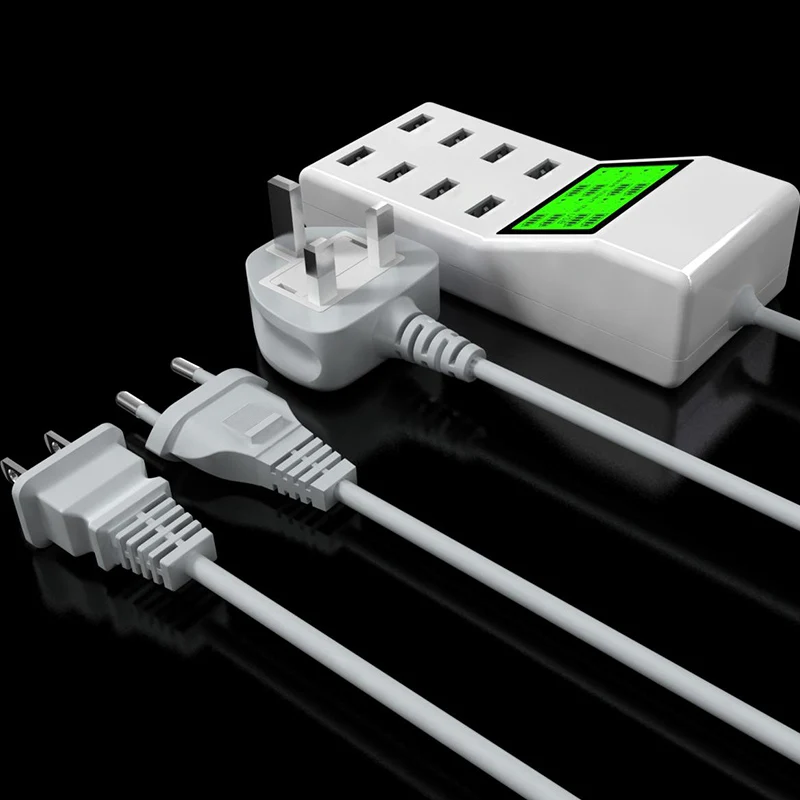 MLLSE 8 портов USB настенное зарядное устройство светодиодный дисплей экран US EU UK