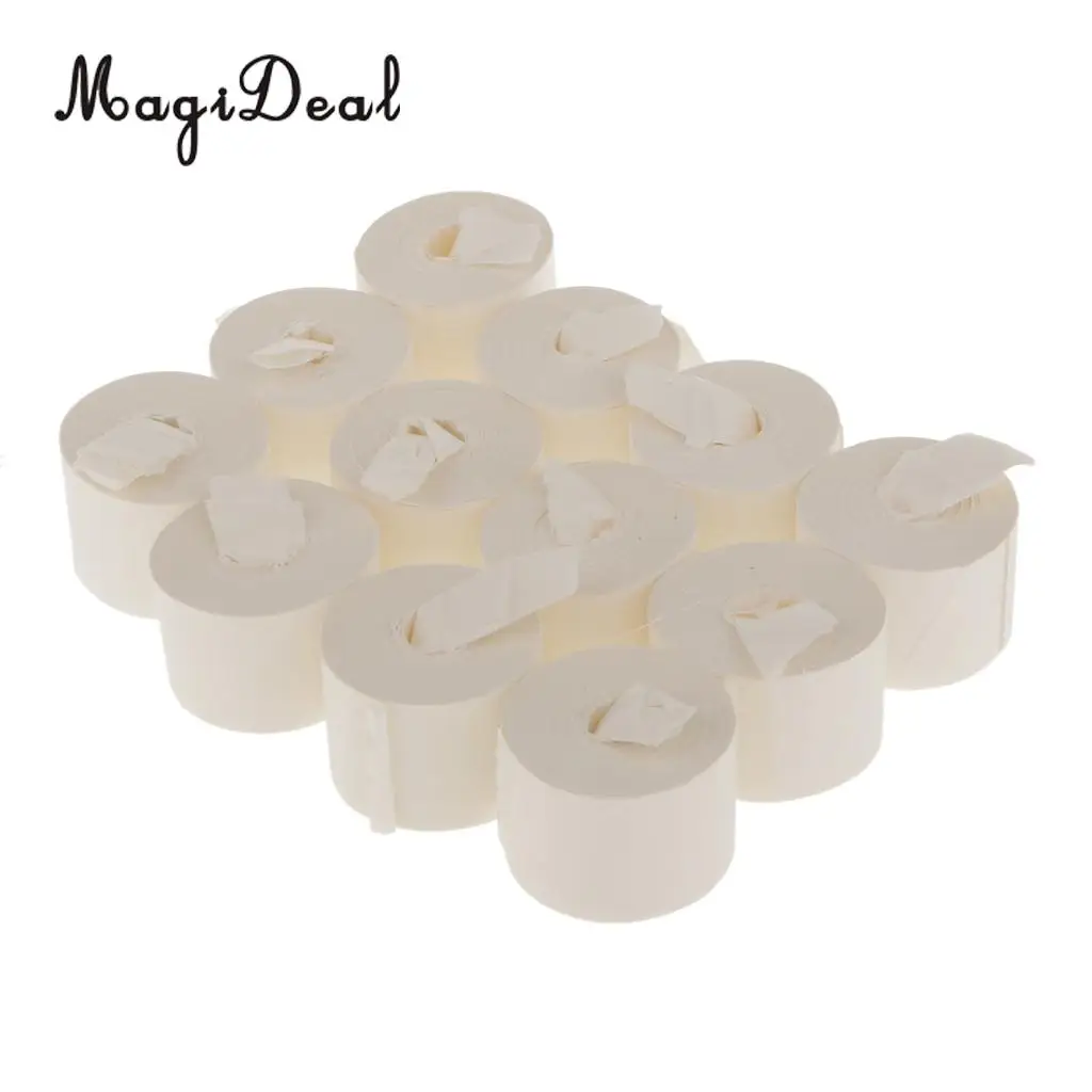 12Pcs 19 Meters White Magic Tricks Mouth Coils Paper Streamers From Mouth for Magician Stage Magic Show Children Party Toys