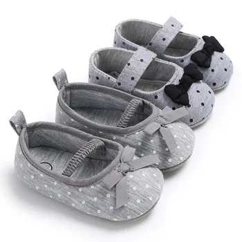 

Newborn baby shoes female baby fashion dot butterfly decorative shoes soft shoes children's shoes