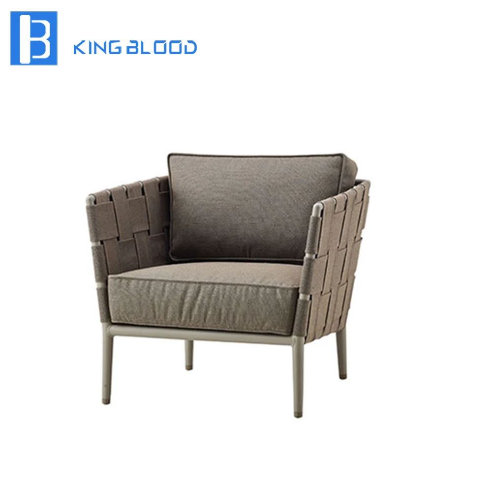 aluminum frame garden woven flat rope outdoor furniture rope chair aluminum frame garden woven flat rope outdoor furniture rope chair